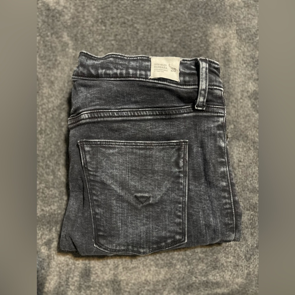 Hudson Barbara High Waist Skinny Acid Wash Jeans